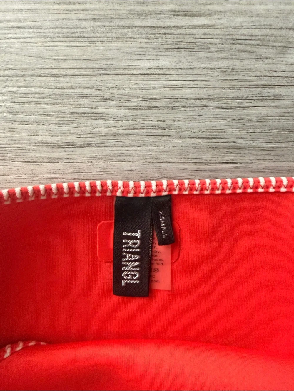 triangl swimwear Coral & White Stripe Bikini Bottom